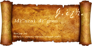 Jászai Ágnes névjegykártya