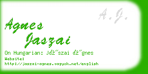 agnes jaszai business card